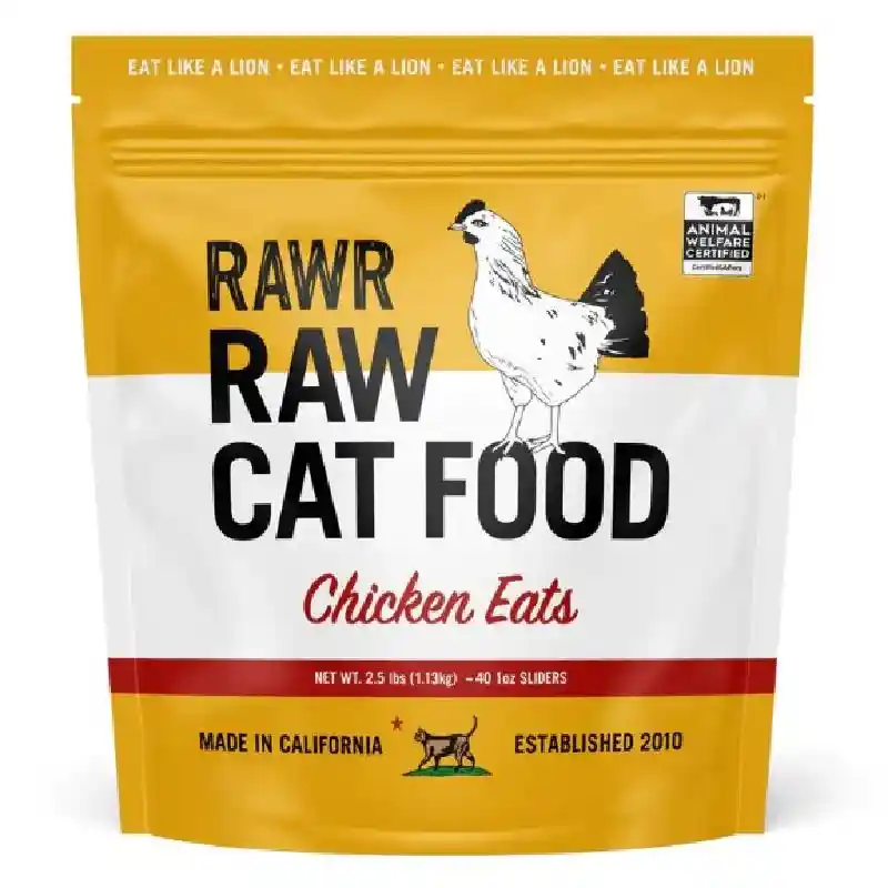Rawr Cat Sliders Chicken Frozen 2.5lb 8=cs