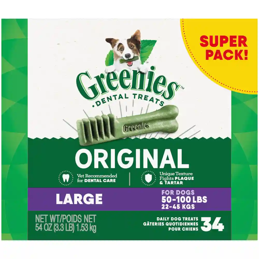 Original Dental Care Lg Dog Treats - 1.69lb Carton
