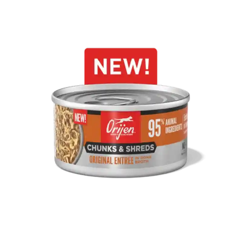 Orijen Cat Chunks Shreds Original Can 3-oz 12/cs 2