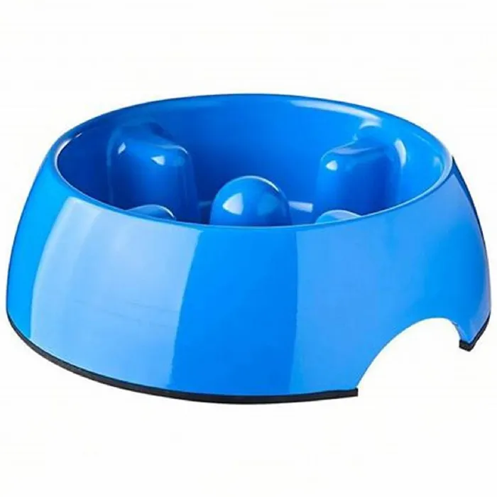 Dogit Go Slow Anti-gulping Bowl, Blue Xs