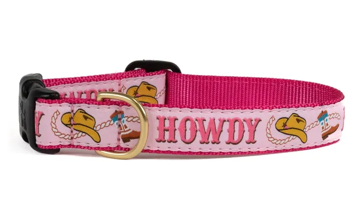 Up Country Collar Pink Howdy Narrow Small