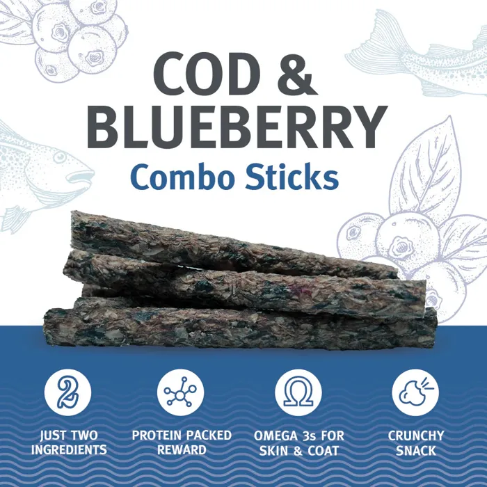 Cod/blueberry Combo Stick Dog Ift-00254 Icelandic 48/cs