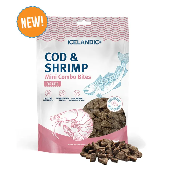 Icelandic+ Mini Combo Bites Cat Treats With Cod & Shrimp 1.7-oz