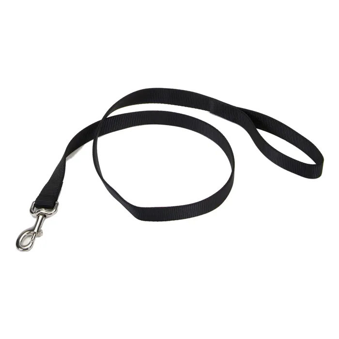 Double Handle Dog Leash - Black 1" X 06'
