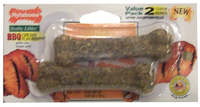 Nylabone Edible Barbeque Chicken Petite 2 Pack