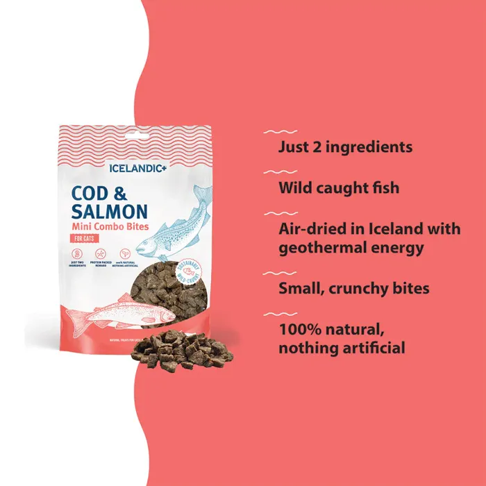 Icelandic Cat Combo Bites Cod & Salmon 1.7oz