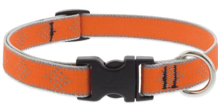 Lupine 1" Adj. Collar Orange Diamond 12-20"