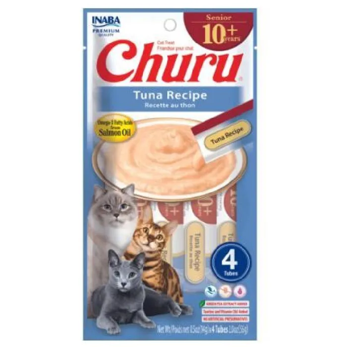 Inaba Cat Churu Senior 10+ Tuna 4pk