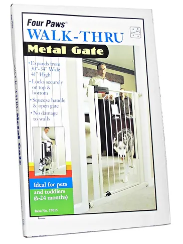 Four Paws Metal Walk-thru Gate 30-34" W X 41" H