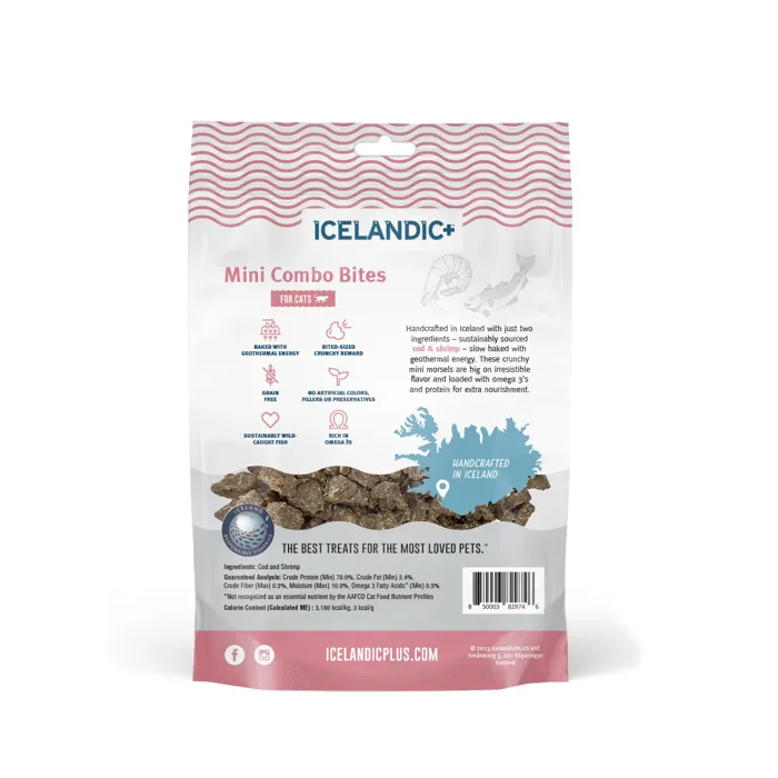 Icelandic+ Mini Combo Bites Cat Treats With Cod & Shrimp 1.7-oz