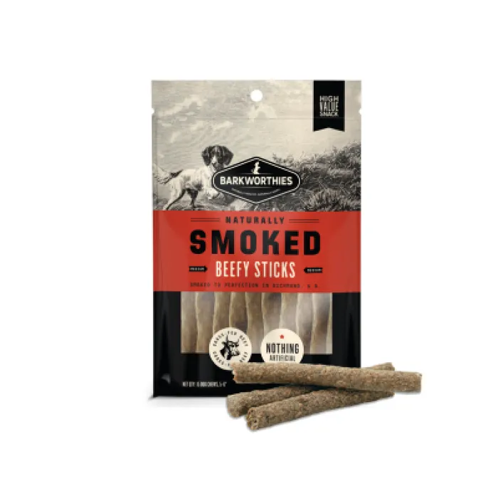 Smoked Beef Stick 15pk 2030724 Barkworthies 6/cs