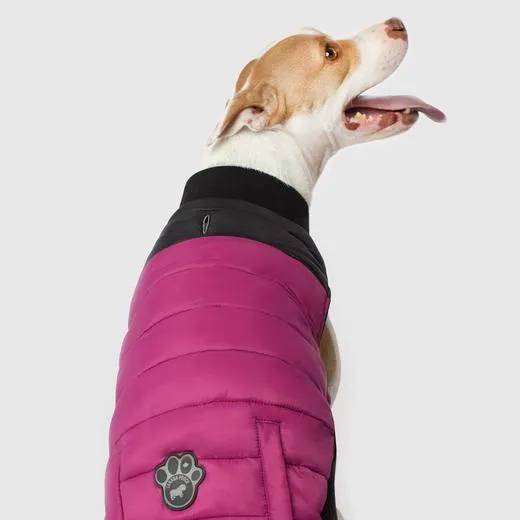 Summit Stretch Puffer Vest In Plum 16"