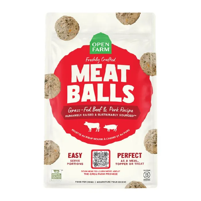 Open Farm Frozen Meatballs Beef & Pork 14oz