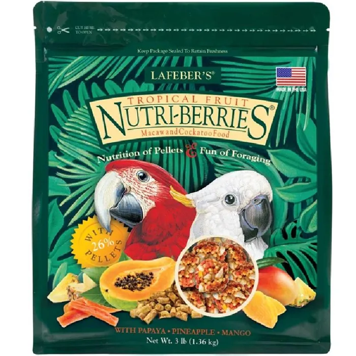 Tropical Fruit Nutri Berries Macaw Cackatoo 3 Lbs