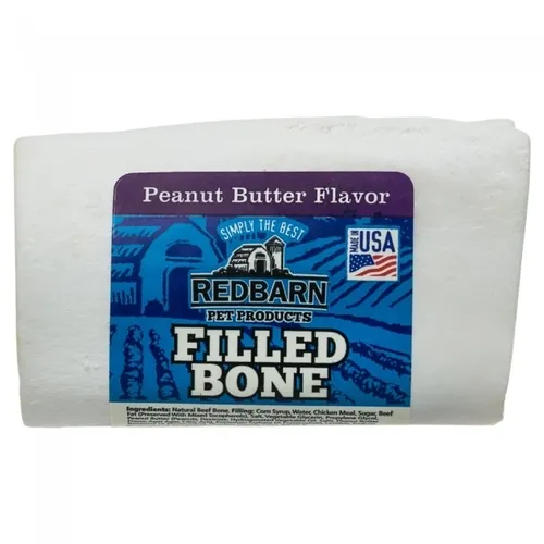 Redbarn Filled Bone Peanut Butter Small 3"