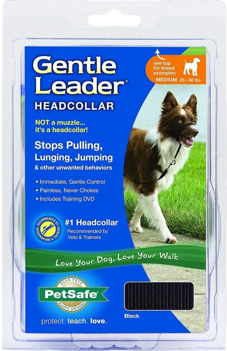 Gentle Leader Headcollar, No-pull Collar Md Blk