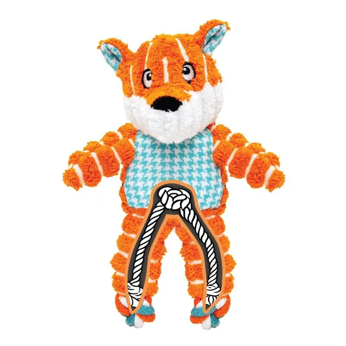 KONG Floppy Knots Fox X-Small internal rope detail