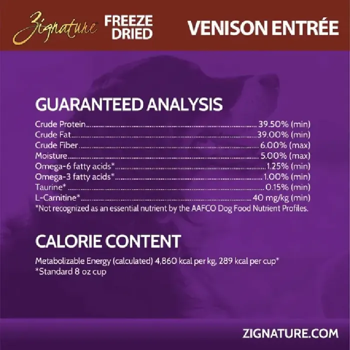 Zignature FD Venison Entree 25oz