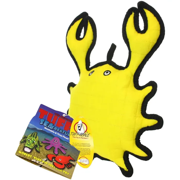 Tuffy's Floating King Crab Chew Toy 13" Yellow