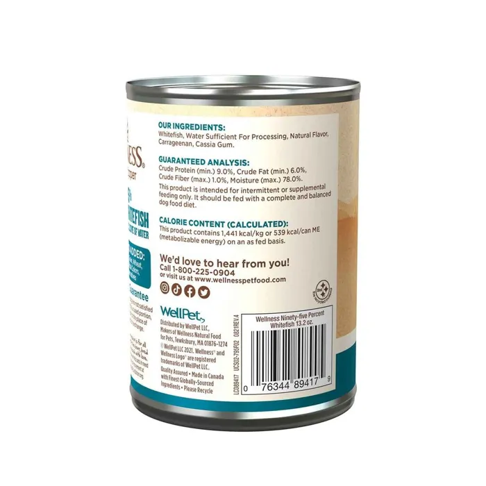 Wellness Dog 95% Whitefsh 13.2oz
