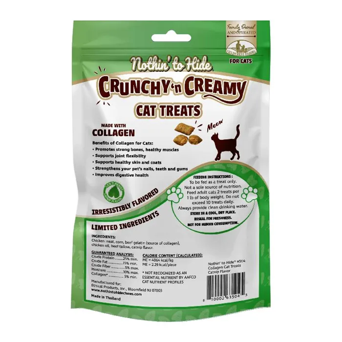 Nth Collagen Cat Treat Catnip 3oz Bag 504 Ethical 48/cs