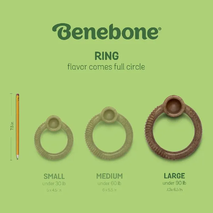 Benebone Chew Ring Bacon Large