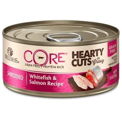 Core Hearty Cuts Shredded Whitefish And Slmn Recip