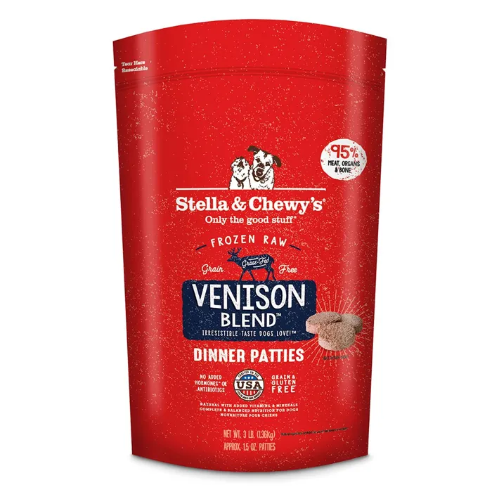 Dinner Patties Venison Blend Frozen Raw Dog 3-lb