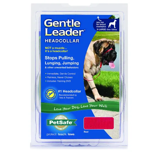 Gentle Leader Headcollar, No-pull Collar X-lg Red