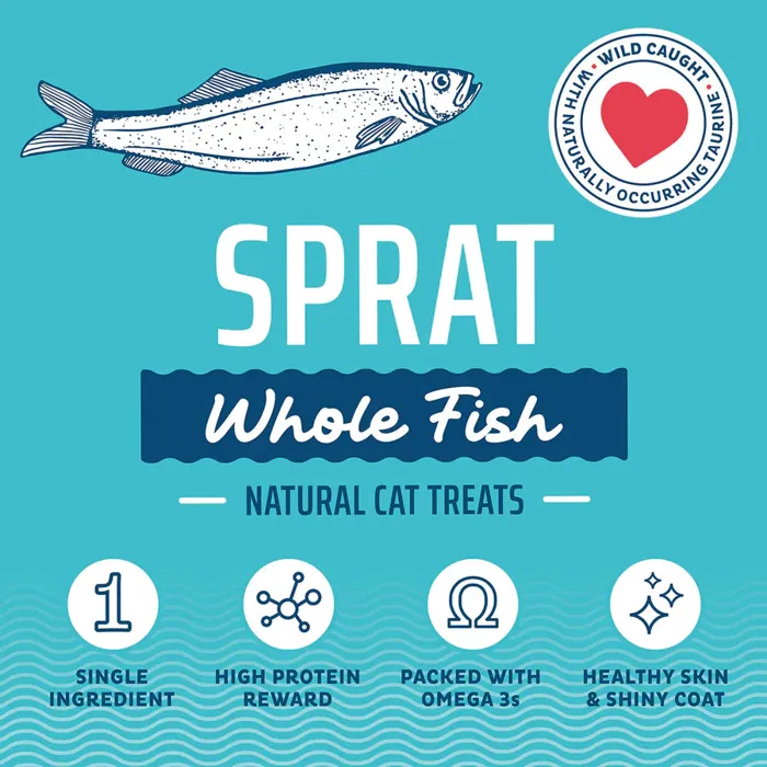 Icelandic+ Sprat Whole Fish cat treats, feature graphic