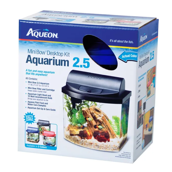 Aqueon Mini Bowfront Kit 2.5 Gallon Blue
