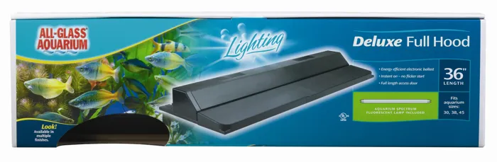 Deluxe Full Fluorescent Hood Black 36"