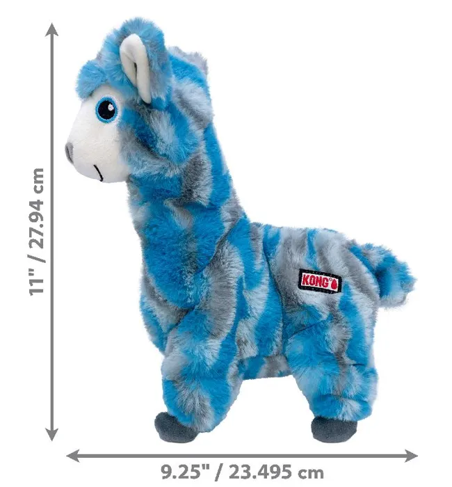 Kong Dog Low Stuff Stripes Llama