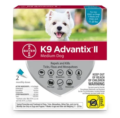 K9 Advantix Ii Medium Dog 11-20 Lbs 2 Pk