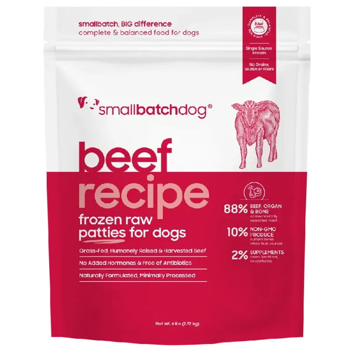Small Batch Dog Frozen Beef Sliders 3#
