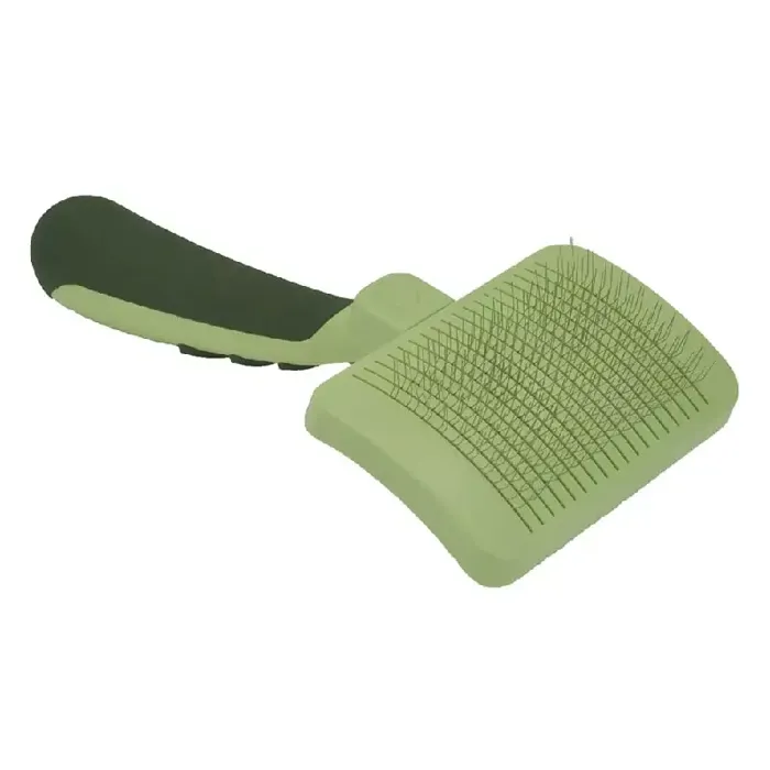 Dog Self Cleaning Slicker Brush - Med - 4.25" L X