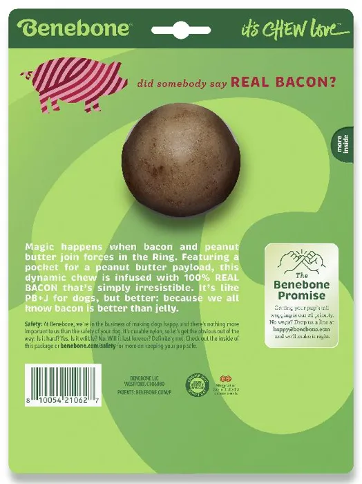 Benebone Chew Ring Bacon Large