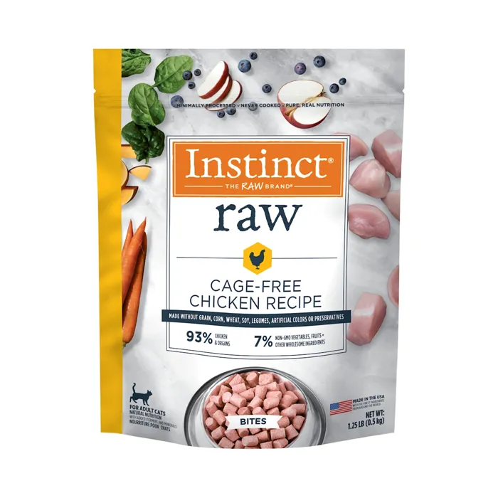 Instinct Raw Frzn Bites Cage-free Chkn Cat 1.25-lb