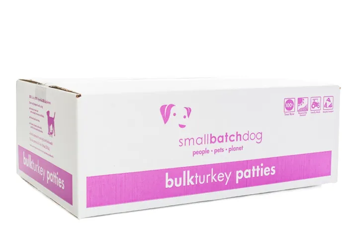Small Batch Frozen Dog Patties Turkey 18#