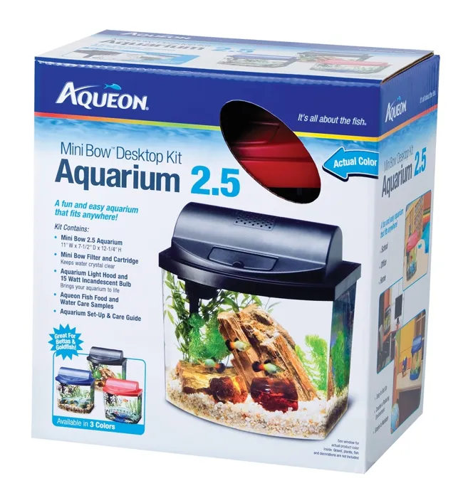 Aqueon Mini Bowfront Kit 2.5 Gallon Blue