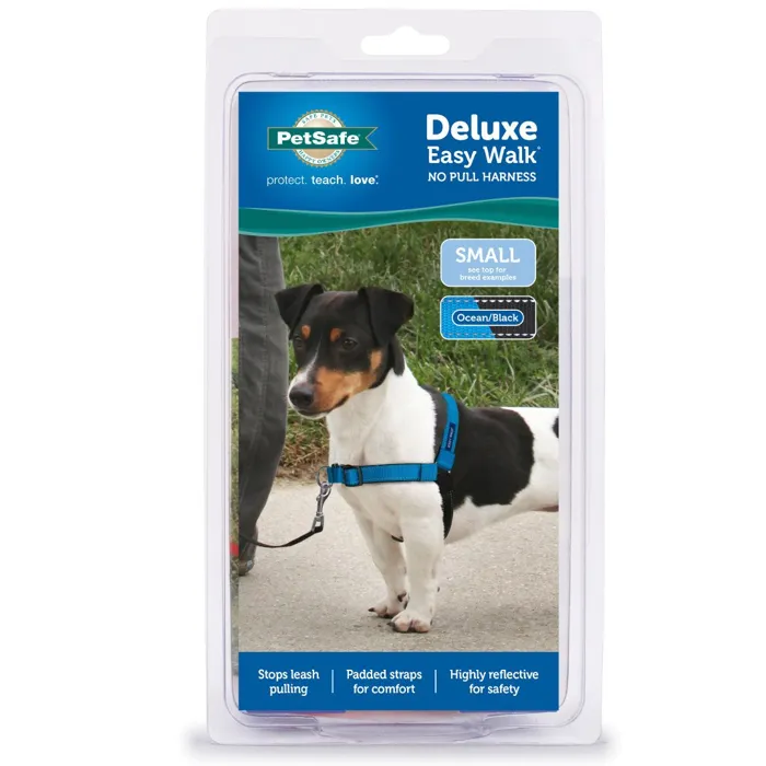 Deluxe Easy Walk No Pull Harness Small Ocean Blue