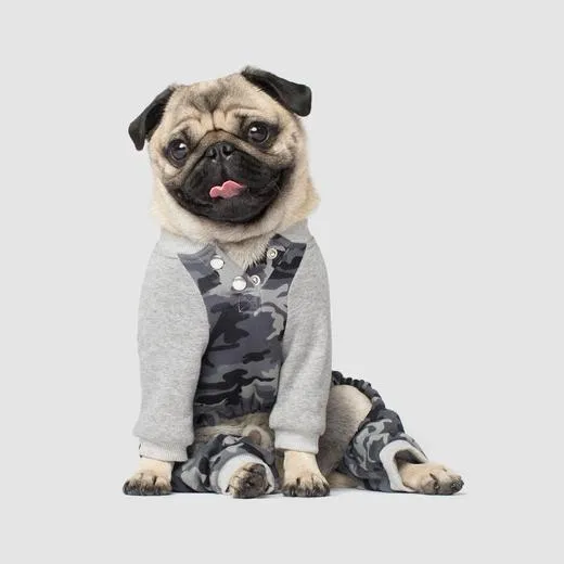 Frosty Fleece Sweatsuit In Black Camo 10"
