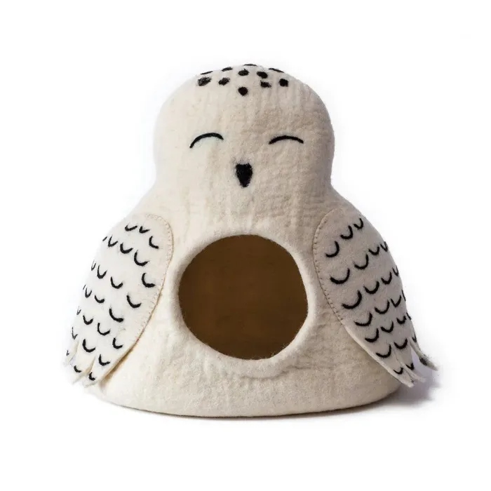 Distinctly Himalayan Snowy Owl Cat Cave