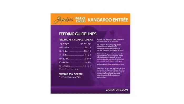 Zignature FD Kangaroo Entree 4oz