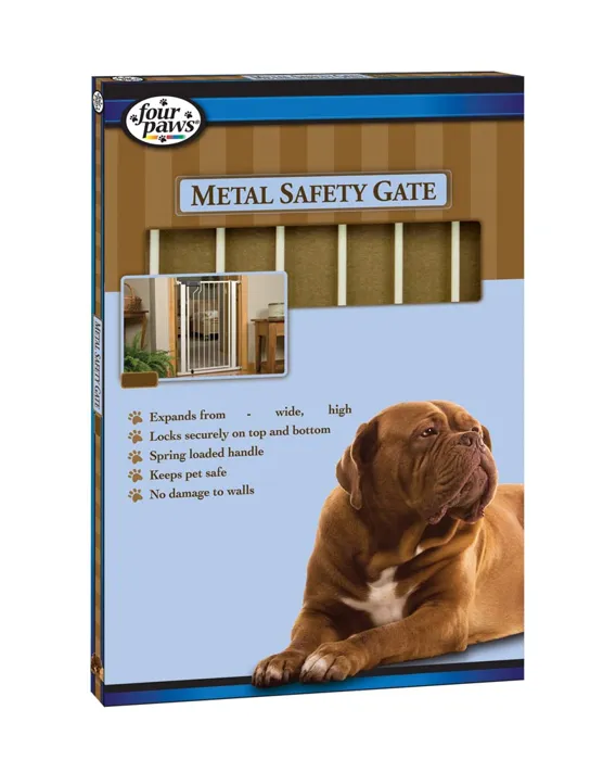 Four Paws Metal Walk-thru Gate 30-34" W X 41" H