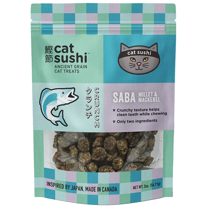 Presidio Cat Treat Sushi Crunch Saba Millet Mackerel Puffs 2 Oz