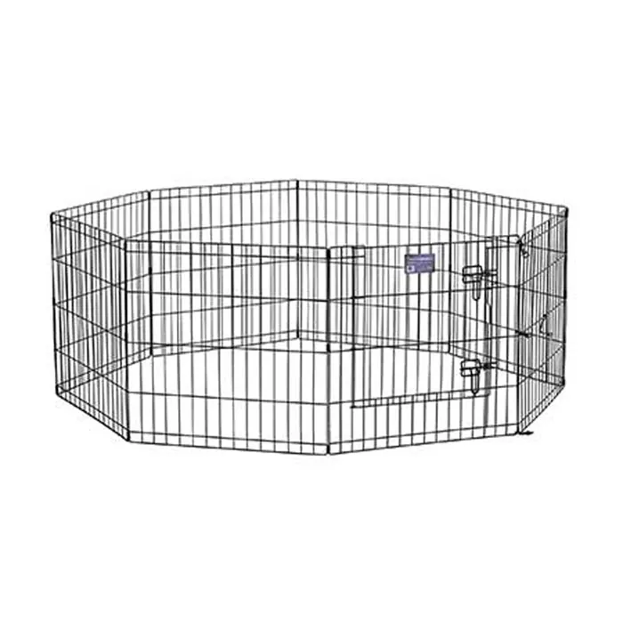 Exercise Pen W/ Door Black 24"x24"