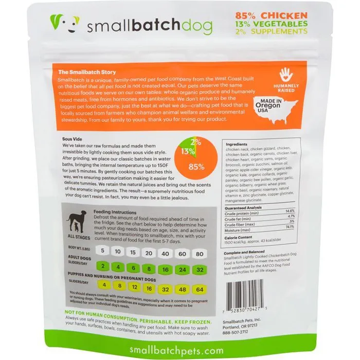 Small Batch Dog Lightly Cooked Chicken Sliders 2#