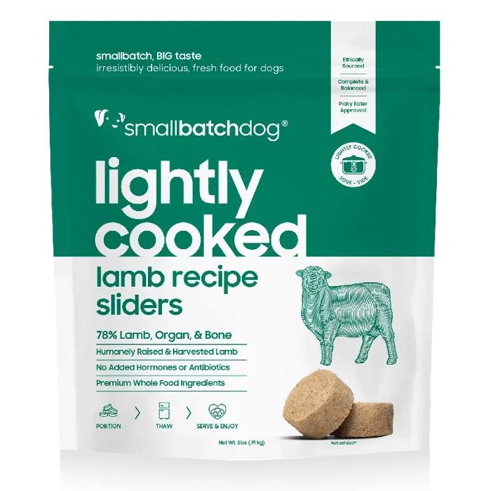 Small Batch Frozen Dog Lightly Cooked Lamb 2#