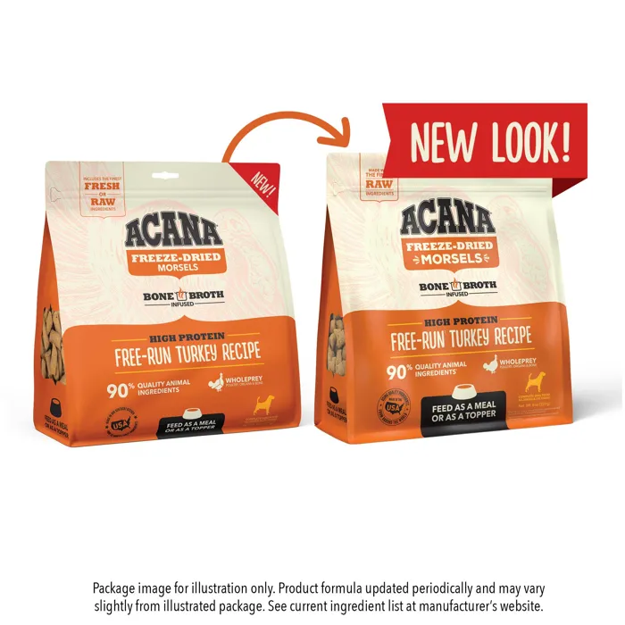 Acana Free-run Turkey Recipe Patties Grain-free Freeze-dried Dog Food & Topper 14-oz